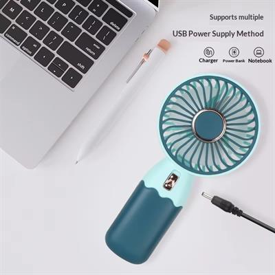 121 Şarjlı Mini El Fanı Taşınabilir Sessiz Masaüstü Vantilatör Telefon Tutucu Özellikli Serinletici Tek Modlu Fan 