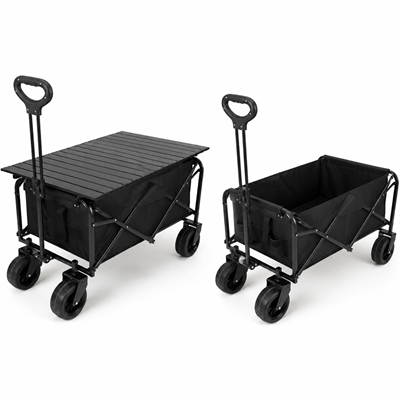 130 Kg Kapasiteli Masalı Katlanabilir Çok Amaçlı Taşıma Arabası Ayarlanabilir Çekme Kollu Aleşveriş Arabası Büyük Tekerlekli Bahçe Outdoor Piknik ve Kamp Arabası