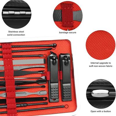 17 Parça Paslanmaz Çelik Manikür ve Pedikür Seti