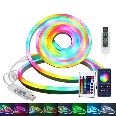 3 Metre Usb Girişli Akıllı Neon Şerit Televizyon Led Işık Kumanda Ve Telefon Uygulama Kontrollü Renk Değiştiren Ambiyans Aydınlatma Tv Led