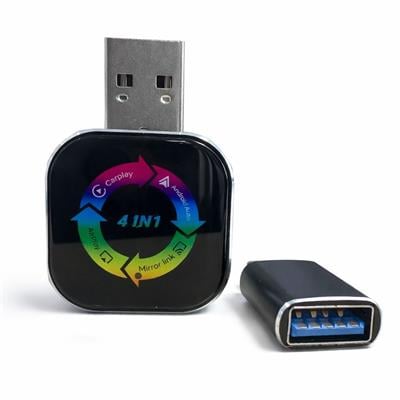 4 in 1 Carplay Araç Multimedya Kablosuz Dönüştürücü Android Auto Airplay Mirror Link Akıllı Bağlantı Kutusu 