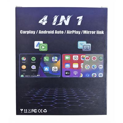 4 in 1 Carplay Araç Multimedya Kablosuz Dönüştürücü Android Auto Airplay Mirror Link Akıllı Bağlantı Kutusu 