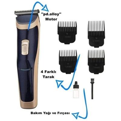 RD-6005 4 Lü Tıraş Makinesi Bakım Seti 4 Başlıklı Saç Sakal Traş Makinesi 