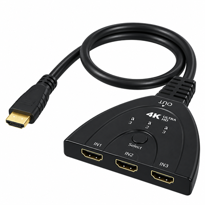 4K 60Hz HDMI Çoğaltıcı 3in1 HDMI Switch 3 Giriş 1 Çıkış Görüntü Aktarıcı Çoklayıcı Seçici Adaptör