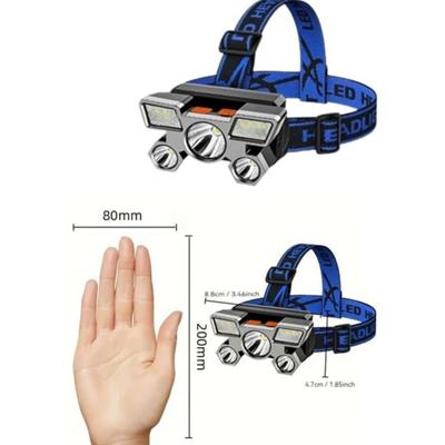 5 Ledli Usb Şarjlı Kafa Lambası