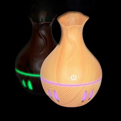 Açık Ahşap Rengi Ultrasonik Aroma Difüzörü Led Işıklı Aromatik Oda Kokusu Ve Hava Nemlendirici