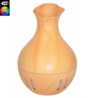 Açık Ahşap Rengi Ultrasonik Aroma Difüzörü Led Işıklı Aromatik Oda Kokusu Ve Hava Nemlendirici