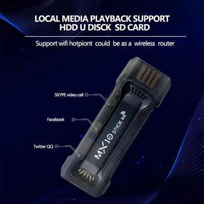 Android TV MX10 Stick 4K Ultra HD Android TV Box TV Stick Google Assistant 5G WiFi Smart TV Dönüştürücü Medya Oynatıcı