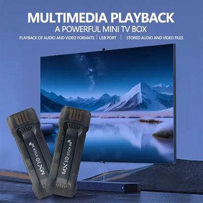 Android TV MX10 Stick 4K Ultra HD Android TV Box TV Stick Google Assistant 5G WiFi Smart TV Dönüştürücü Medya Oynatıcı