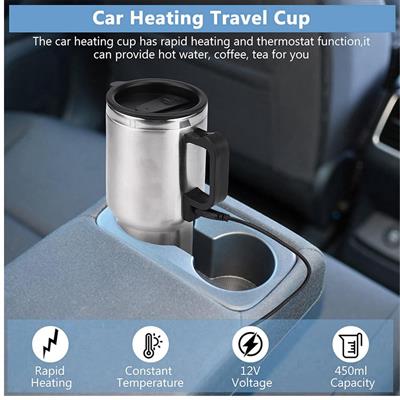 Araç İçi Termos Su Isıtıcı Kupa Bardak