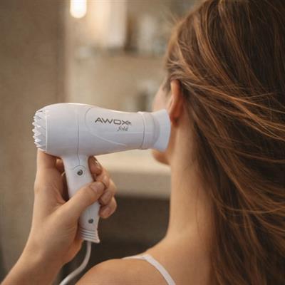 Awox Fold Katlanabilir Mini Saç Kurutma Makinesi 750 Watt Kompakt Hafif Güçlü Saç Kurutucu Fön Makinesi