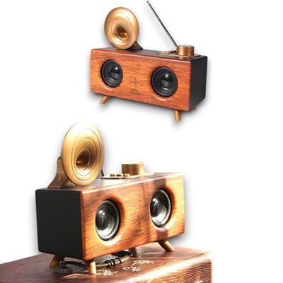 B6 Çift Hoparlörlü Gramafon Speaker Bluetooth Hoparlör
