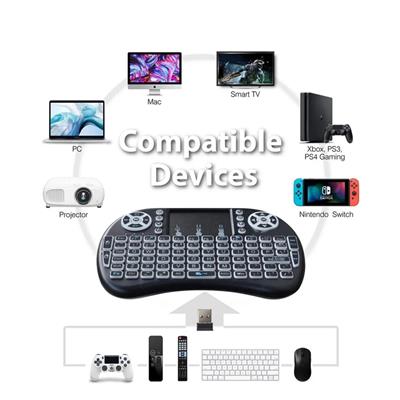 Bataryalı Işıklı Kablosuz Mini Klavye