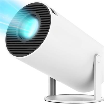 Beyaz Android Boru Projektör Cihazı Taşınabilir Ayaklı Sinema Projeksiyon Cihazı 