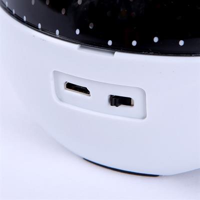 Beyaz BWR - 494 RGB Işıklı Bluetooth Hoparlör 360 Derece Yıldız Projeksiyon Gece Lambası USB Kablolu Disco Işık Efektli Müzik Çalar Müzikli Star