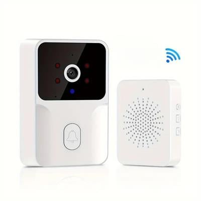 Beyaz Kameralı Akıllı Kapı Zili Kamera Sistemli Mini Doorbell Görüntülü Kapı Zili Hareket Sensörlü Gece Görüşlü Ev Ofis Güvenlik Şarjlı Kapı Zili
