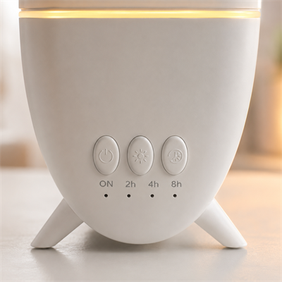 Beyaz PDPG-V72 280 ML Alev Efektli Aroma Difüzörü ve Hava Nemlendirici Kablolu 3 Renk LED Işıklı Uzaktan Kumandalı Zaman Ayarlı Dekoratif Buhar Makinesi