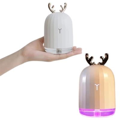 Beyaz TSV Geyik Tasarımlı Lovely Humidifier Aroma Buhar Makinesi 7 Led Işıklı Hava Nemlendirici 