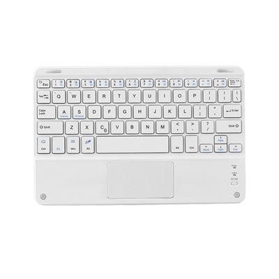 Beyaz Yuvarlak Tuşlu Bluetooth Kablosuz Klavye