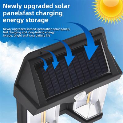BK-618-2 Güneş Enerjili Hareket Sensörlü Dış Mekan Bahçe Duvar Lambası – Solar Şarjlı Otomatik Açılıp Kapanan Su Geçirmez Yüksek Işık Güçlü Led Aydınlatma Wall Lamp