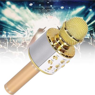 Gold Bluetooth Bağlantılı Karaoke Mi̇krofon 