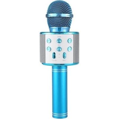 Mavi Bluetooth Bağlantılı Karaoke Mi̇krofon 