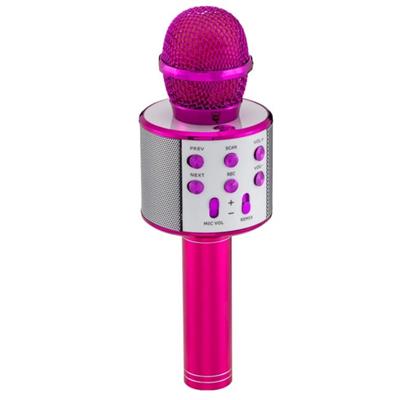 Pembe Bluetooth Bağlantılı Karaoke Mi̇krofon 