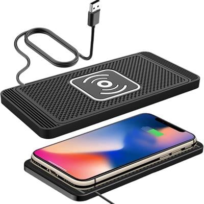 C9 Kablosuz Araç İçi Şarj Cihazı Masa Üstü Telefon Şarj Aleti Pedi 39 inç Kablo Otomatik Algılama Kaymaz Şarj Matı