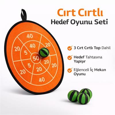 Cırt Cırtlı Toplu Dart Oyunu Çocuklar İçin Güvenli Eğlenceli Beceri Geliştirici Duvara Asılabilir Hedef Seti Oyuncağı
