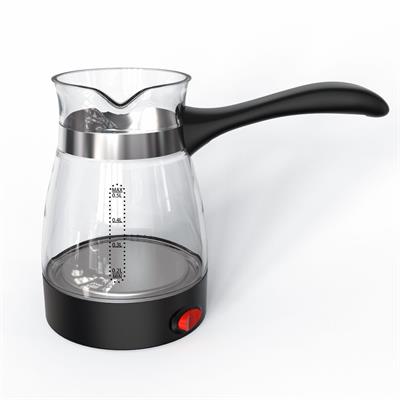 CKC340 Cam Kahve Makinesi 5 Fincan Kapasiteli 650W Elektrikli Türk Kahvesi Makinesi 0.5 Litre Cam Hazne Otomatik Pişirme Taşma Önleyici Tek Tuş Kullanım 