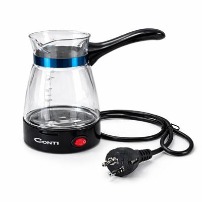 CKC340 Cam Kahve Makinesi 5 Fincan Kapasiteli 650W Elektrikli Türk Kahvesi Makinesi 0.5 Litre Cam Hazne Otomatik Pişirme Taşma Önleyici Tek Tuş Kullanım 
