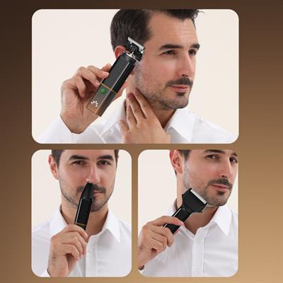 Cliper Ipone IP 2020 Profesyonel Saç Sakal Tıraş Makinesi Şarjlı Kablosuz 3 Başlıklı Erkek Bakım Seti Burun Kılı Aparatlı Ayarlanabilir Taraklı Günlük Traş Makinesi