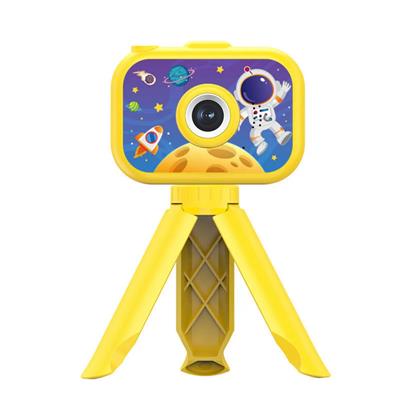 Sarı Çocuk Dijital Fotoğraf Makinesi Ayaklı Mini Çocuk Kamerası