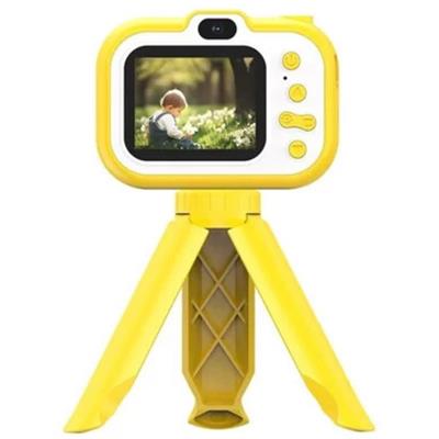 Sarı Çocuk Dijital Fotoğraf Makinesi Ayaklı Mini Çocuk Kamerası