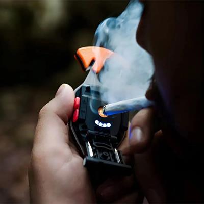 Çok Fonksiyonlu Mini Led Lamba Anahtarlık ve Çakmak USB Şarjlı 7 Modlu Taşınabilir Kamp Anahtarlık