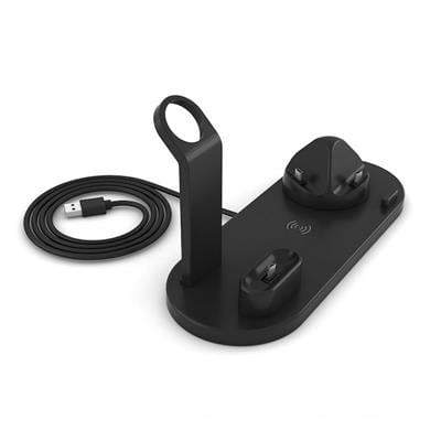 Çok Fonksiyonlu Şarj Standı Telefon Saat Kulaklık Şarj İstasyonu Masaüstü 6 in 1 Type-c Micro USB Ve Lightning Giriş Desteği