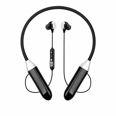 Comfort-04 Boyun Tipi Bluetooth Kulaklık 400 Saat Uzun Kullanım Dijital Göstergeli HD Ses Çift Cihaz Bağlantılı Kablosuz Kulaklık