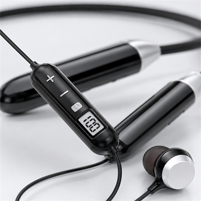 Comfort-04 Boyun Tipi Bluetooth Kulaklık 400 Saat Uzun Kullanım Dijital Göstergeli HD Ses Çift Cihaz Bağlantılı Kablosuz Kulaklık