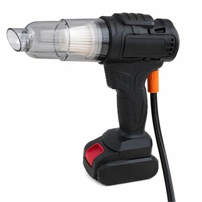 Cs67 Plus Max 2si 1 Arada Kablosuz El Süpürgesi ve Hava Pompası Dijital Ekranlı Şarjlı Araç Lastik Şişirme Type-C LED Aydınlatmalı