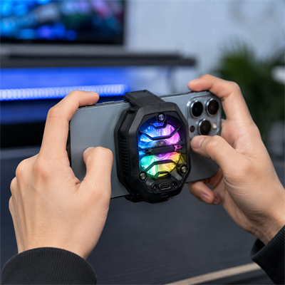 CX14 Manyetik Telefon Soğutucu 10W Yarı İletken Hızlı Soğutma RGB Fan Type-C Mobil Oyun Telefon Soğutucu