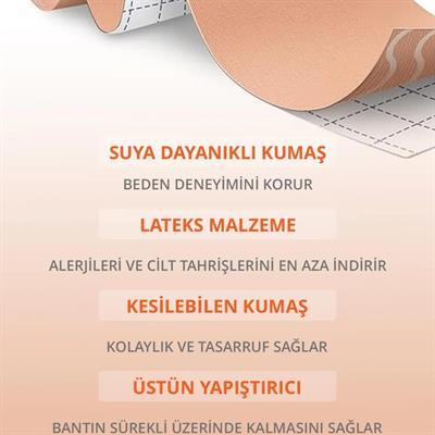 Dekolte Bandı Göğüs Meme Dikleştirici Sabitleyici Yapışkan Bant