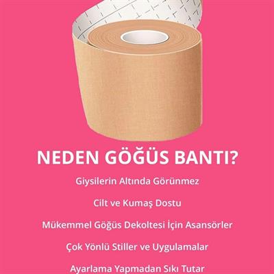 Dekolte Bandı Göğüs Meme Dikleştirici Sabitleyici Yapışkan Bant