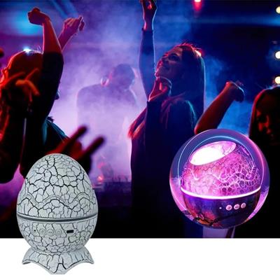 Dinozor Yumurtası Görünümlü Yıldızlı Galaksi Gökyüzü Gece Lambası Ve Kumandalı Bluetooth Hoparlör