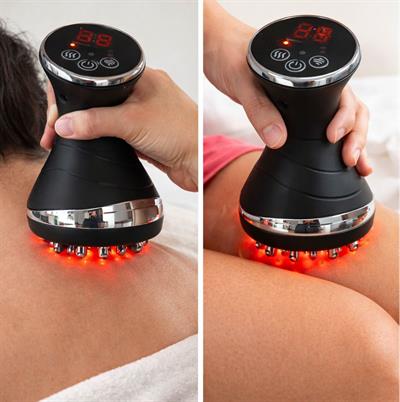 DM805 Elektroterapi 25 Kademeli Elektrikli Masaj Aleti Isıtmalı Titreşimli Gua Sha Scraping Cihazı Selülit Giderici Vücut Şekillendirici Şarjlı Masaj Cihazı 2 Kokulu Yağ Hediyeli