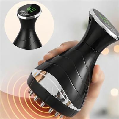 DM805 Elektroterapi 25 Kademeli Elektrikli Masaj Aleti Isıtmalı Titreşimli Gua Sha Scraping Cihazı Selülit Giderici Vücut Şekillendirici Şarjlı Masaj Cihazı 2 Kokulu Yağ Hediyeli