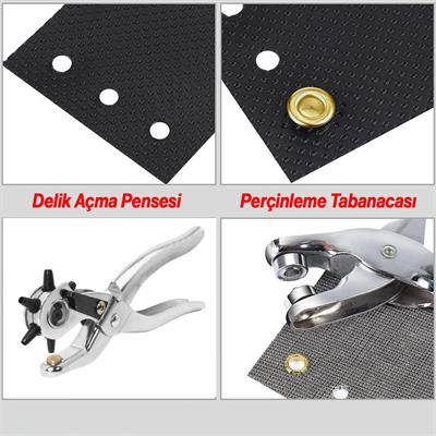 Dmx4550 2 li Set Perçin Pensesi Seti Kemer Delme Aparatı Profesyonel El Tipi Perçin Tabancası Çok Amaçlı Kullanım 