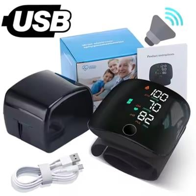 Dokunmatik LCD Ekran Şarj Edilebilir Sesli Anons Bilekten Tansiyon Aleti