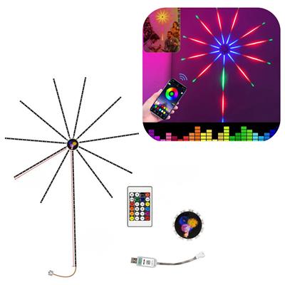 DP-626 Işık Rgb Led Fireworks Light Akıllı Ortam Aydınlatma Müzik Senkronlu Sese Duyarlı Uygulama Kontrollü Usb Işıklı Dekoratif Duvar Tavan Işığı Kumandalı