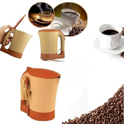 Elektirikli Su Isıtıcı Kaşık Hediyeli Cezve Tipi 0.60-0.90 Litre Kapasiteli 1000W Çay Kahve Isıtma Makinesi Mini Kettle Kahve Makinesi