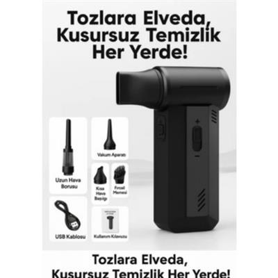 F72 Violent Fan Araç İçi Süpürge Çok Fonksiyonlu Şarjlı Hava Üfleyici Toz  Temizleme Cihazı Mini Kompresör Klavye Temizleyici 4000 Mah
